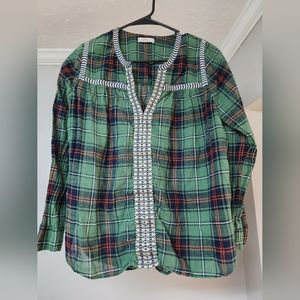 J. Crew Plaid Blouse
